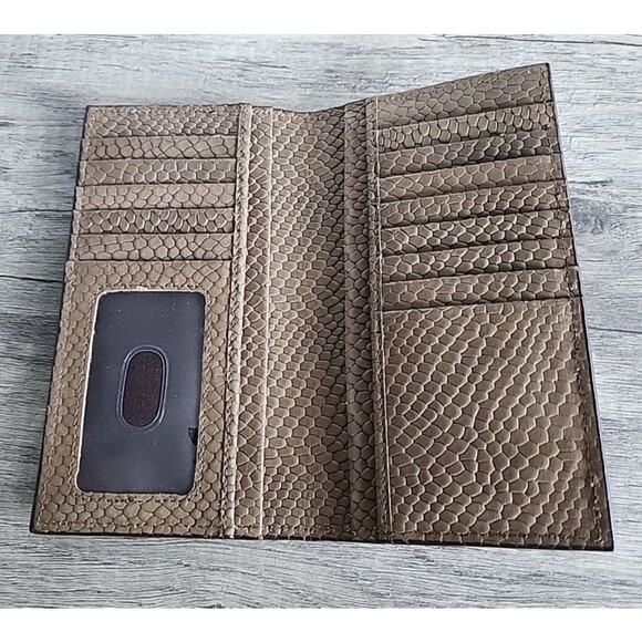 Western Ranger Rodeo Wallet Light Green Leather Reptile Embosed Faux Lonestar - Picture 2 of 8